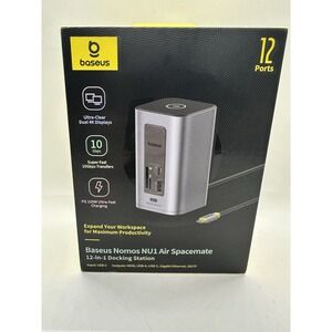 Baseus Nomos NU1 Air Spacemate 12-in-1 USB-C Dock Dual 4K 100W PD